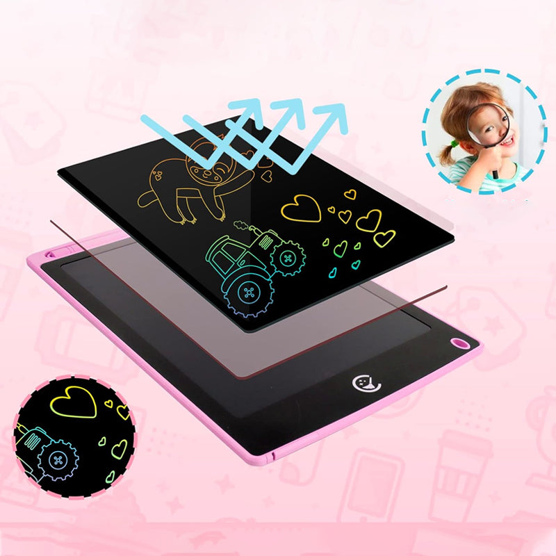 Magische schets LCD-bord | Met dit oogvriendelijke, drukgevoelige tablet kunnen kinderen gemakkelijk tekenen en schrijven. Dankzij het duurzame, kleurrijke scherm is het een leuke, draagbare manier om creatief bezig te zijn zonder papier te verspillen.
