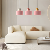 Nordic Iron Body Two-Tone Glass Pendant Light