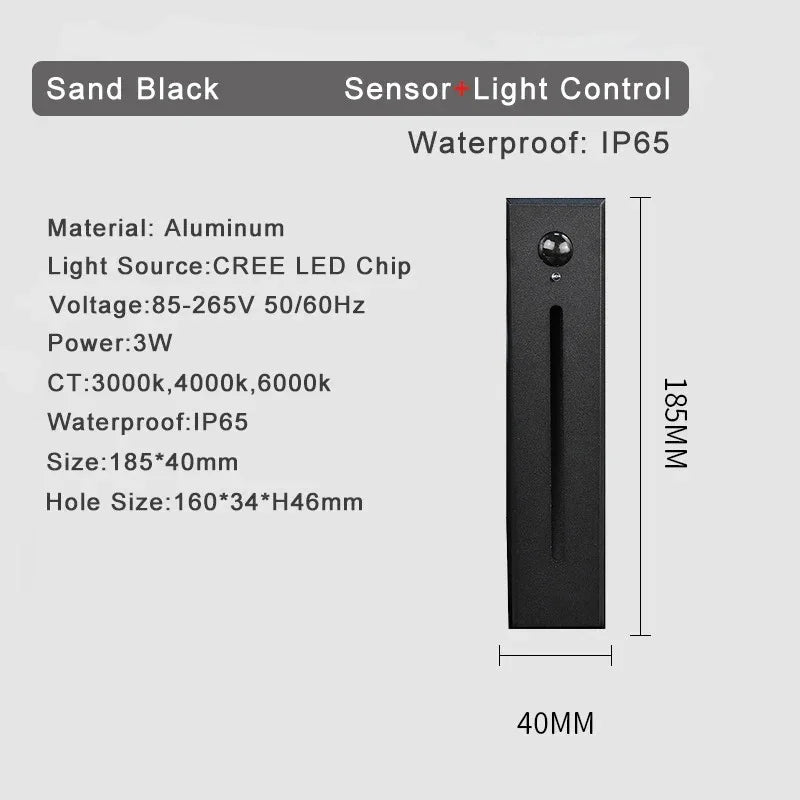 Shadee Bewegingssensor Trap Wandlamp