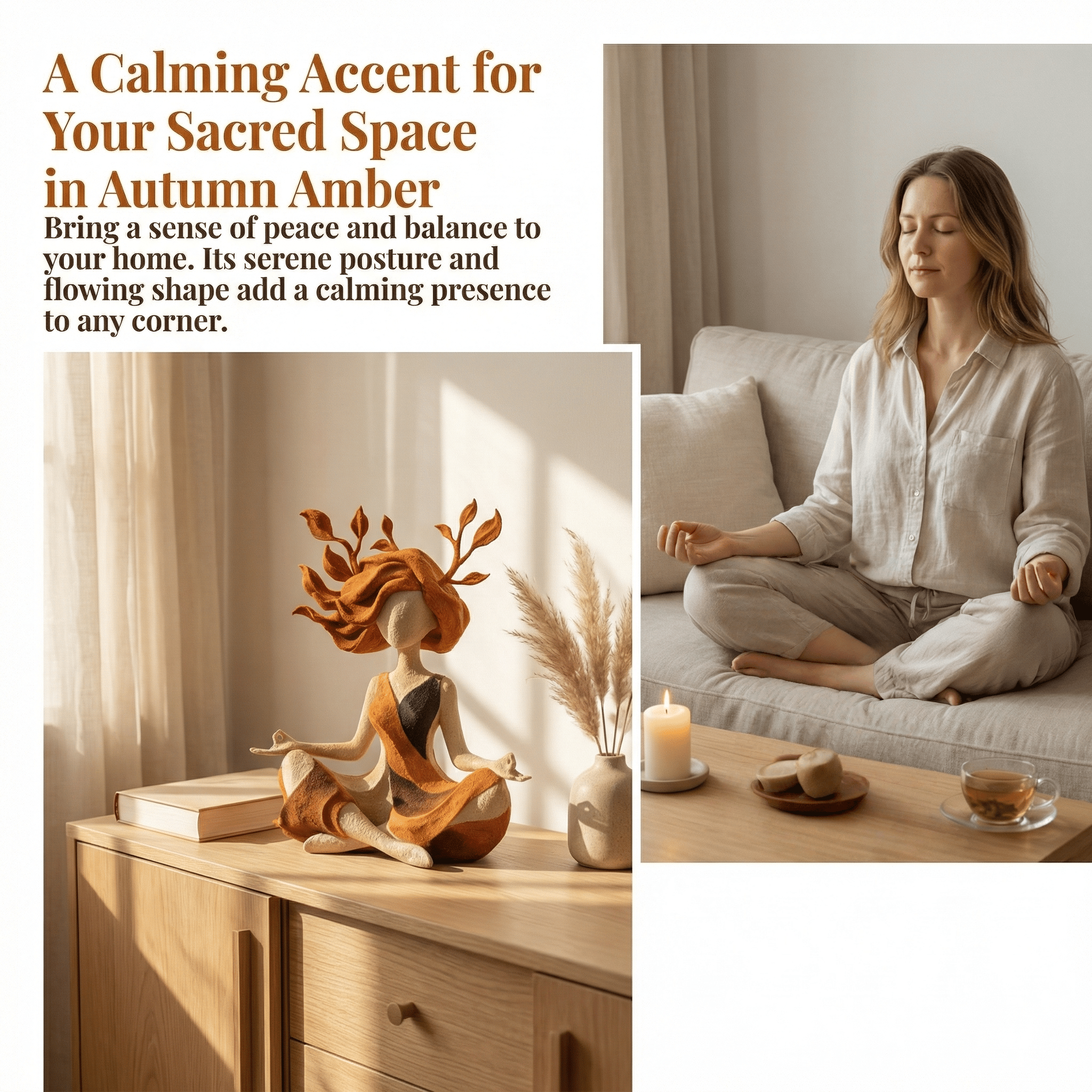 SerenityLeaf™ | Decoratieve Yoga-Figuur
