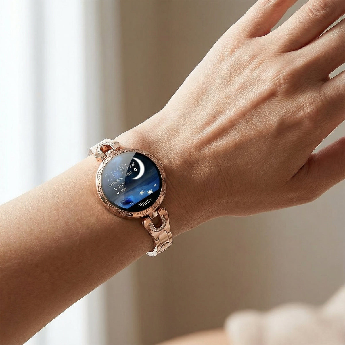 AquaFit Dames Smartwatch waterdicht – Touchscreen, Activiteitsfuncties & IP67