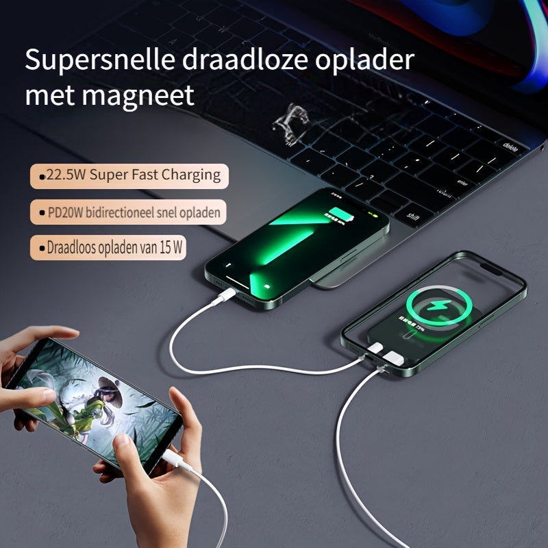 Magnetische Powerbank – Ultra Slim met Super Snelle Draadloze Oplading