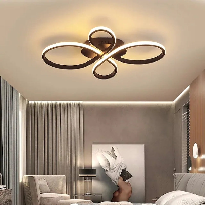 Brisa Moderne LED Multi Ringen Plafondlamp, Bruin/Wit
