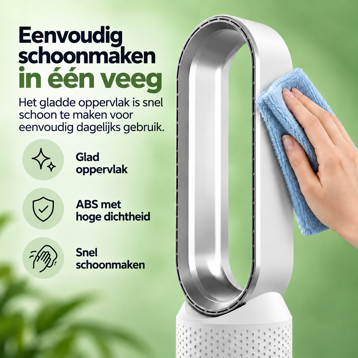 AirPure – Ultrageluidloze torenventilator zonder bladen (< 32 dB)