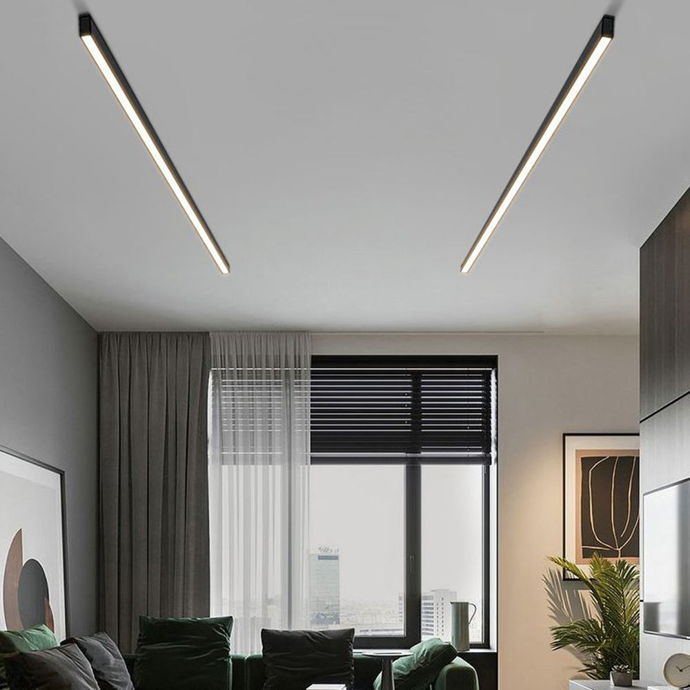Arisha Plafondlamp Lineair Modern LED Zwart Woonkamer Metaal