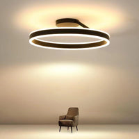 Arisha Plafondlamp Ring Modern LED Zwart/Wit Woonkamer Gang Metaal
