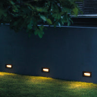 Ray Moderne Metalen Rechthoekige Buitentrap/Deck Licht, Zwart