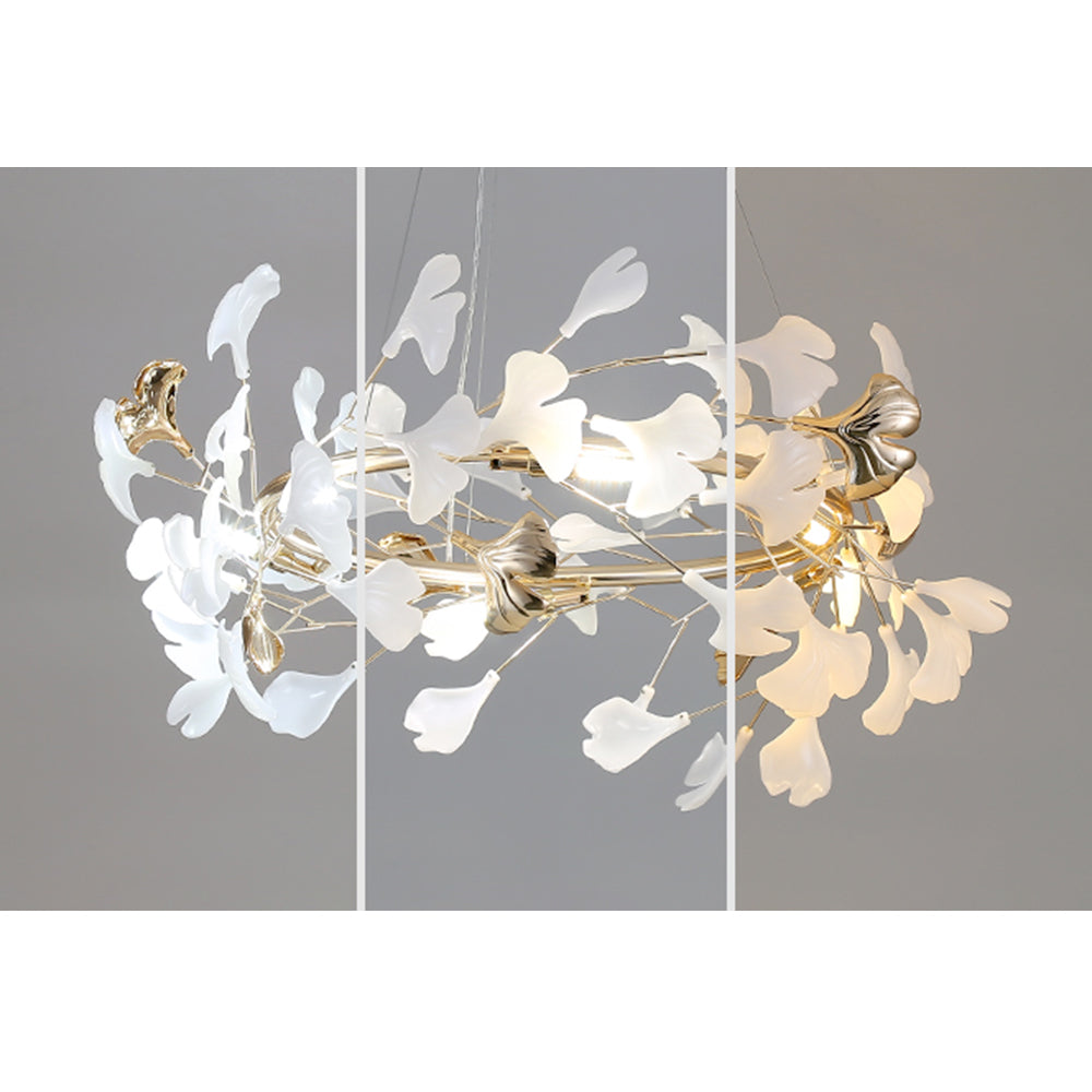 Jarn Hanglamp Blad/Multi Modern Metaal/Porselein Goud/Wit Woonkamer