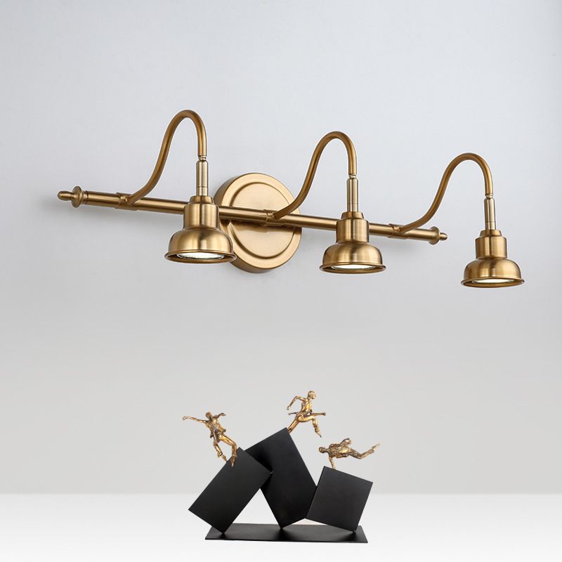 Tiffany Vintage Ronde Boog Wandlamp, Goud, Slaapkamer