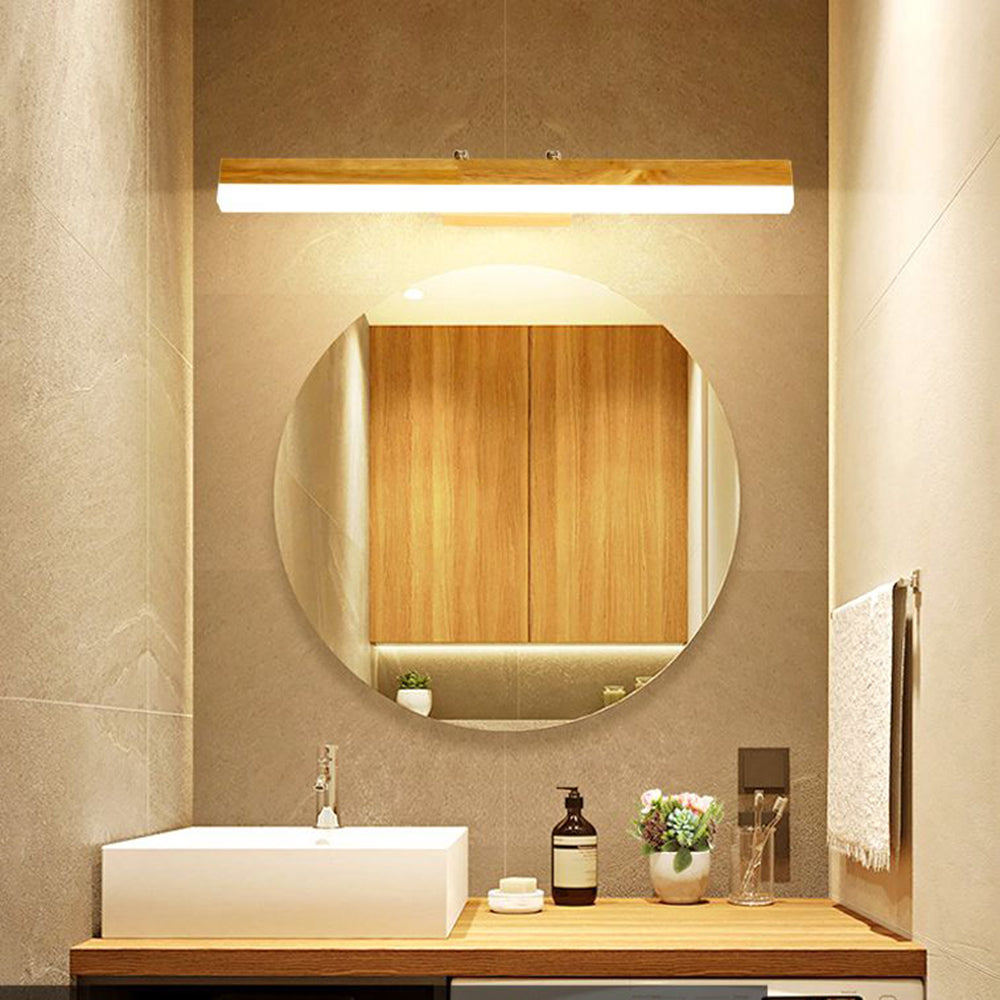 Muto Klassik Wandlamp, Metaal/Hout, Spiegel, Badkamer