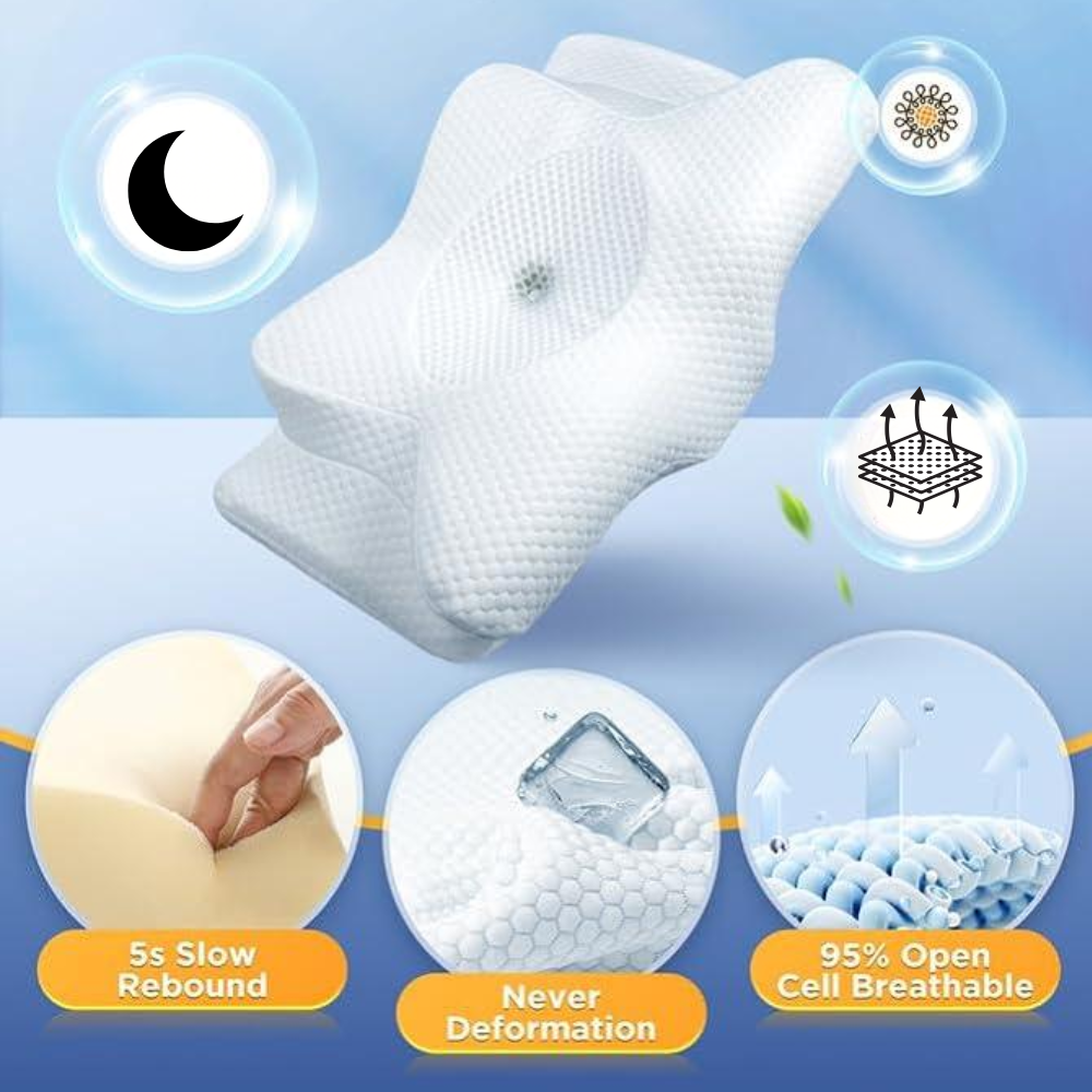 Skanto | Anti-Snurk Kussen | Ergonomische Nek- en Hoofdstu support | Wit