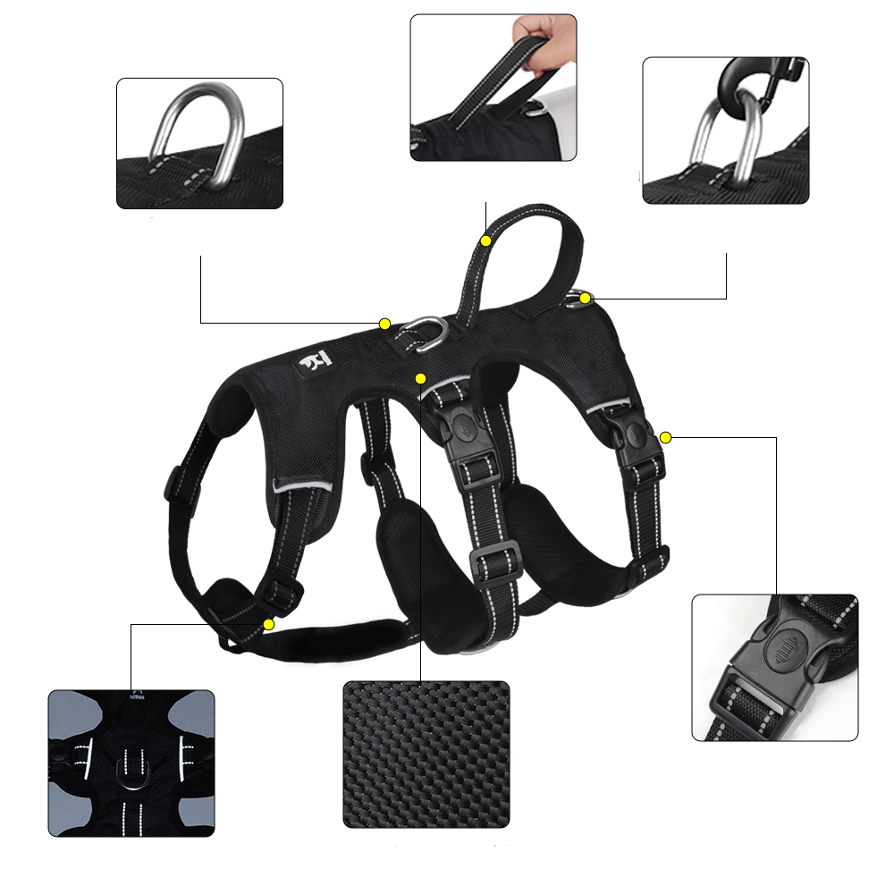 Grip Hondenharnas Tegen Trekcomfort Veiligheid