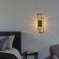 Wandgemonteerde LED-lamp met Dubbele Rechthoekige Frame