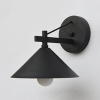 Metalen Conus Wandlamp Vintage 1 Licht Buiten Wandverlichting in Zwart/Antiek Messing/Verouderd Zilver