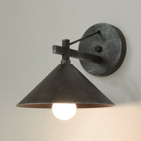 Metalen Conus Wandlamp Vintage 1 Licht Buiten Wandverlichting in Zwart/Antiek Messing/Verouderd Zilver