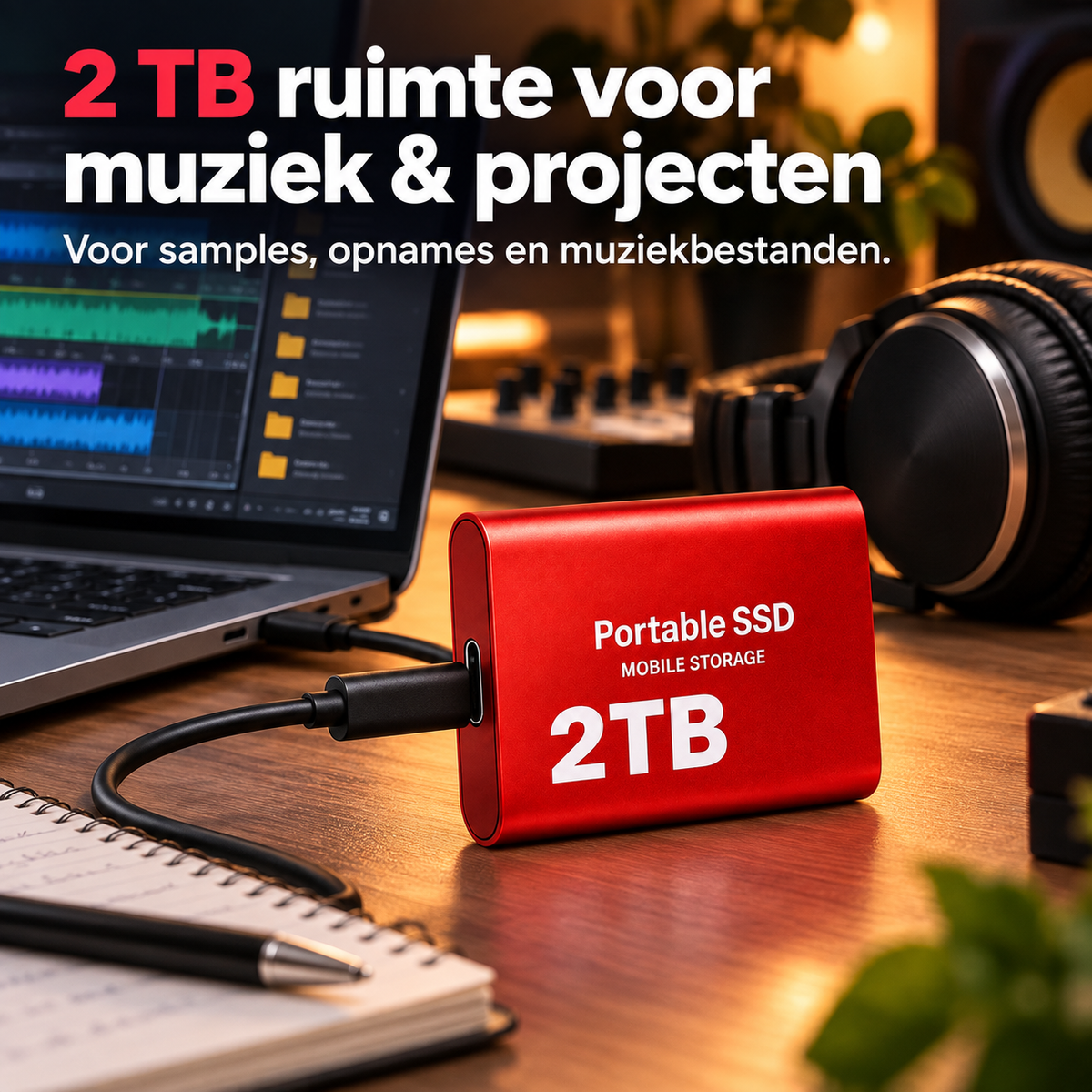 DataSprint Externe SSD 2TB – Praktisch Cadeau voor DJ & Muziekproducer