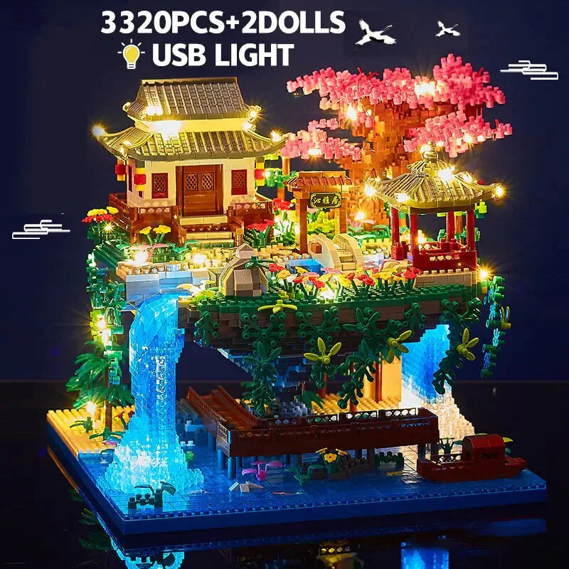 Skanto | Mini Bouwset 3320 Delen met Waterval Licht