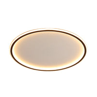 Noordse Stijl Disc LED Plafondverlichting 16"/19.5"/23.5" Brede Aluminium Zwarte Inbouwlamp in Warm/Wit Licht/ Afstandsbediening Traploze Dimming