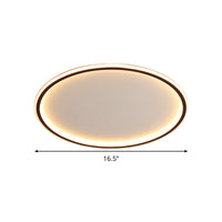 Noordse Stijl Disc LED Plafondverlichting 16"/19.5"/23.5" Brede Aluminium Zwarte Inbouwlamp in Warm/Wit Licht/ Afstandsbediening Traploze Dimming