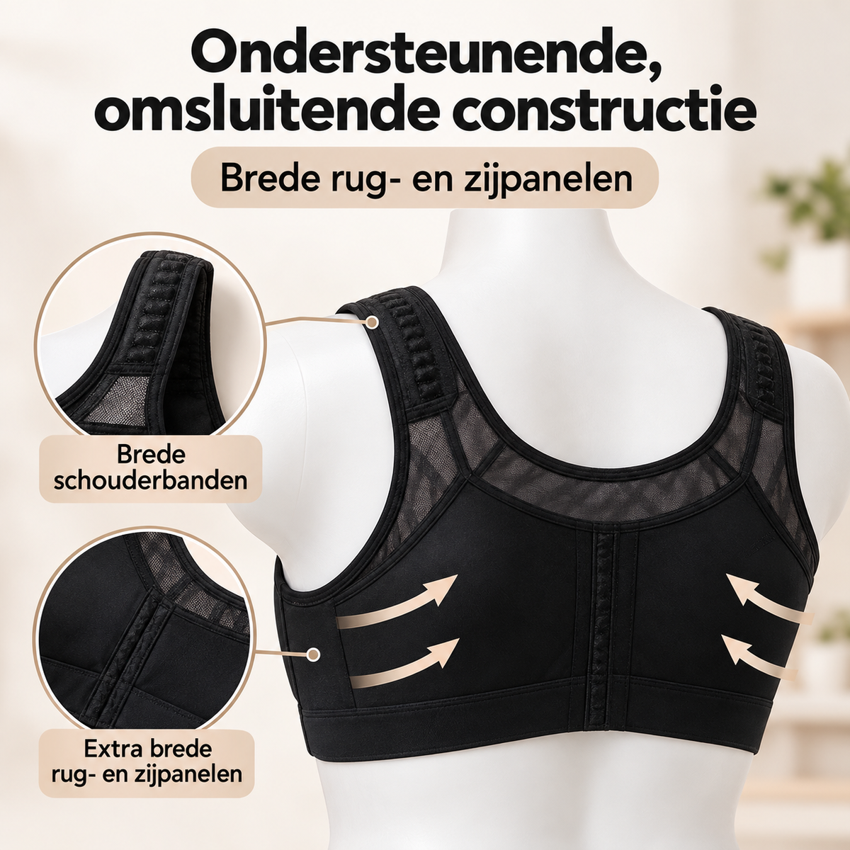 LuxAlign | Corrigerende BH met Brede Rug- en Zijpanelen