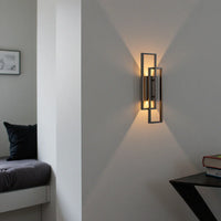 Wandgemonteerde LED-lamp met Dubbele Rechthoekige Frame