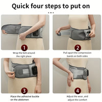 Draadloze Verwarmde Massagegordel voor Rug en Taille – 3 Verstelbare Warmte- en Trilmodes voor Maximale Ontspanning