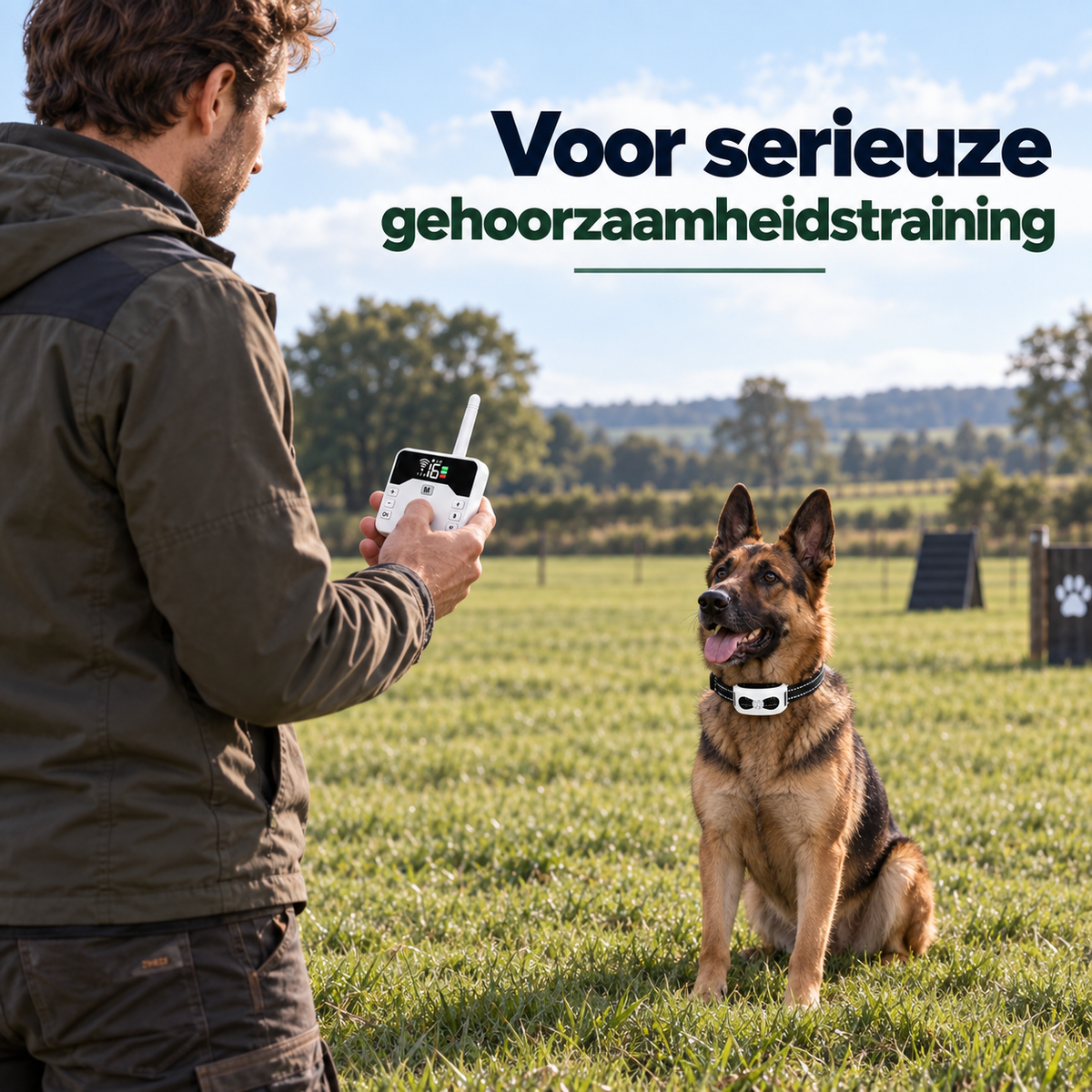 Professionele Trainingshalsband voor Hondenschool & Trainer – 2-in-1 met Bereik tot 300 m