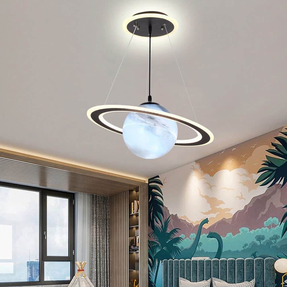 Kinder LED Hanglamp in Planeetstijl – Magische Sfeer
