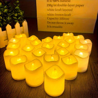 Vlamloze LED-theelichten op batterijen – 24–100 stuks