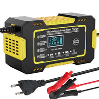 Skanto | 12V 6A Slimme Auto Acculader | Puls Reparatie, LCD Scherm & Snelladen voor AGM, Gel & Loodzuuraccu's