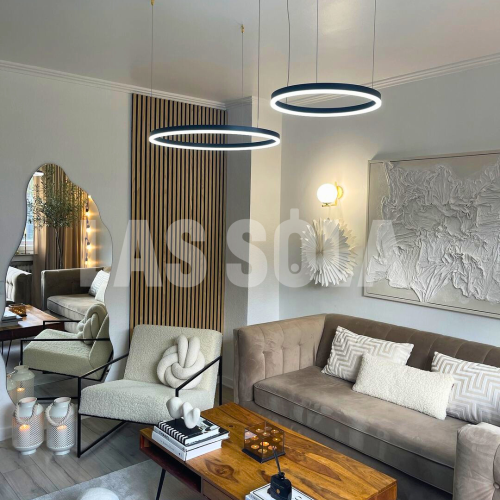 Remi Hanglamp Moderne Zwart/Goud/Koffie Salon