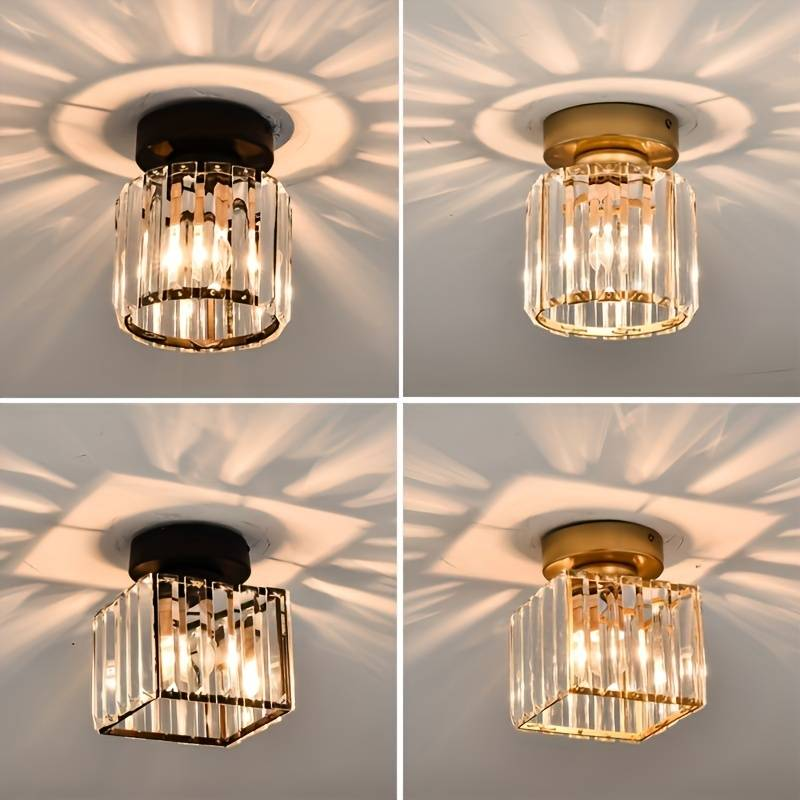 Skanto | Kristallen Glas Hanglamp – Messing en Compact Ontwerp
