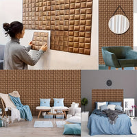 Waterdichte 3D Wandpanelen met Houtlook en Zelfklevende Functie voor Interieurdecoratie