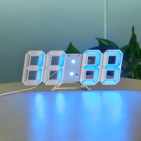 Futuristische LED Wandklok – Minimalistisch Ontwerp met Slimme Tijdweergave