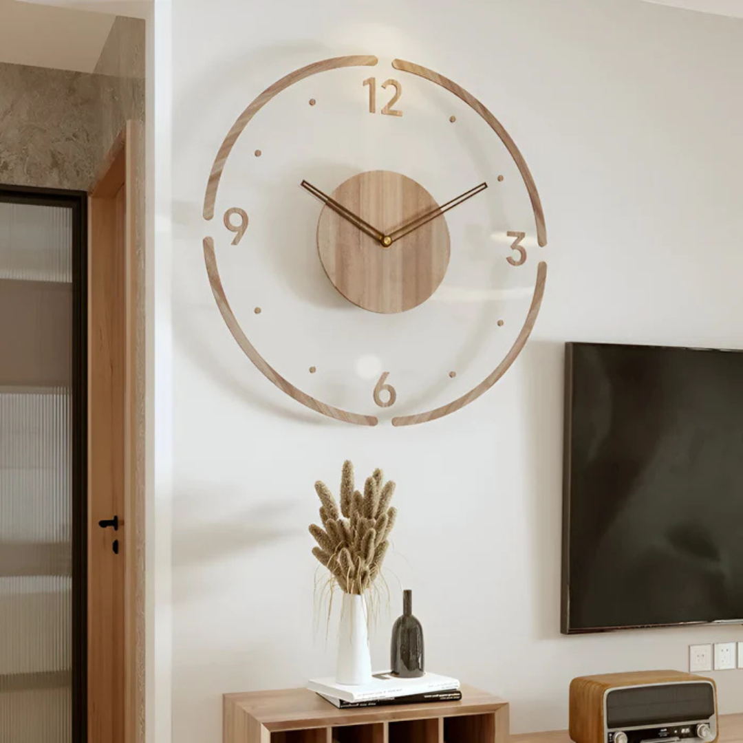 Nock Silent Design-Wandklok | Acryl & Hout