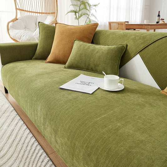 AestheticCover™ | Sofakleed van Chenille-stof met Visgraatpatroon