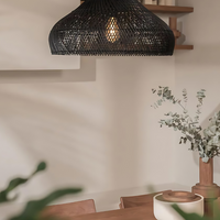 Geweven Koepel Bohemian Rattan Hanglamp
