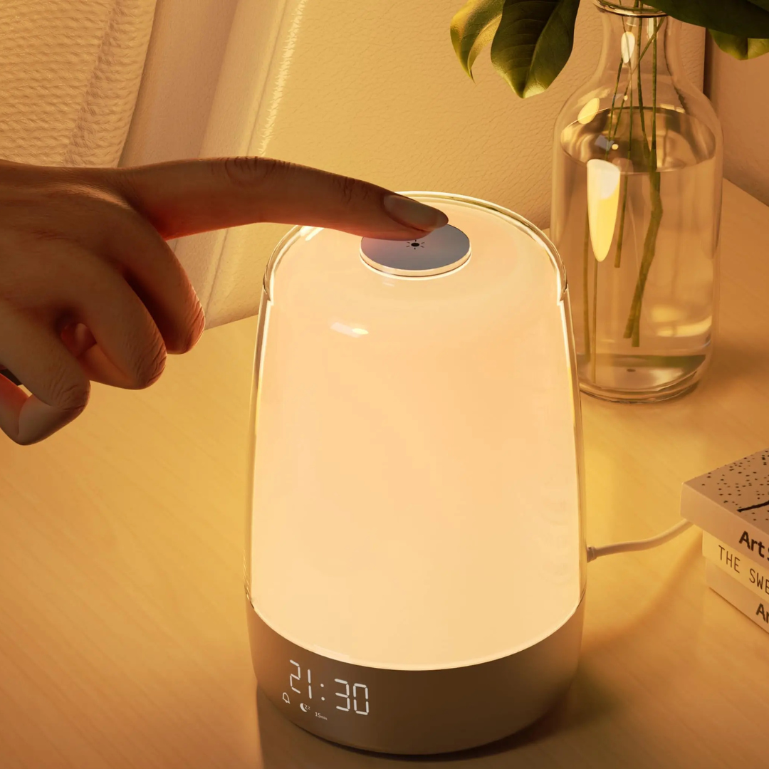 AuroraTone wekkerlicht | Veilleuse d'ambiance avec fonction lever de soleil et 6 couleurs RVB pour la chambre à coucher