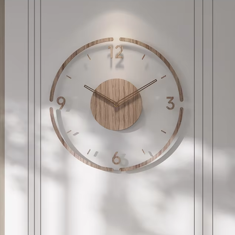 Skanto | Moderne wandklok van hout – Minimalistisch en elegant design voor de woonkamer