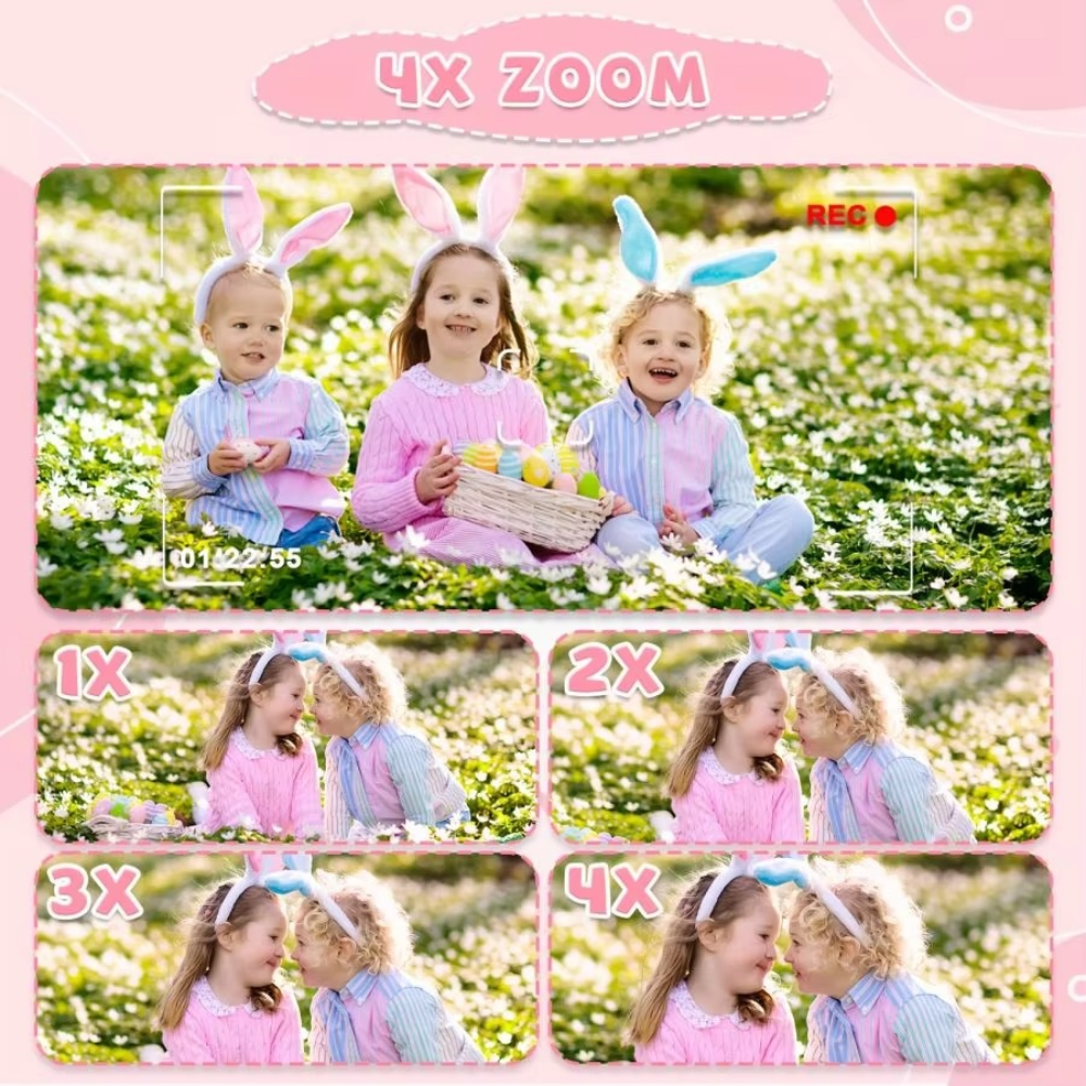 Unicorn HD Kindercamera met 32GB Oplaadbare Batterij - Leg Geweldige Foto's en Video's Vast!