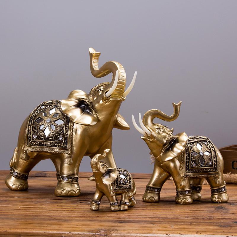 Gouden Olifant Standbeeld