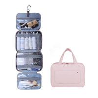 Travelique Reiskosmetik Organizer | Compact & Waterafstotend | Met 4 vakken & 360° haak | Voor dames & heren