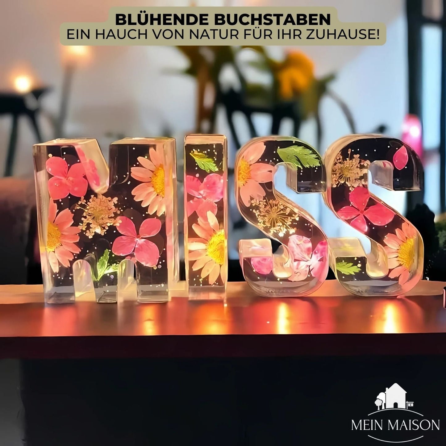 50% KORTING | FloraLetter - Bloemenlampletters van Hars