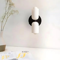 Elegant Crème Acryl Metaal Basis Minimalistische Wandlamp