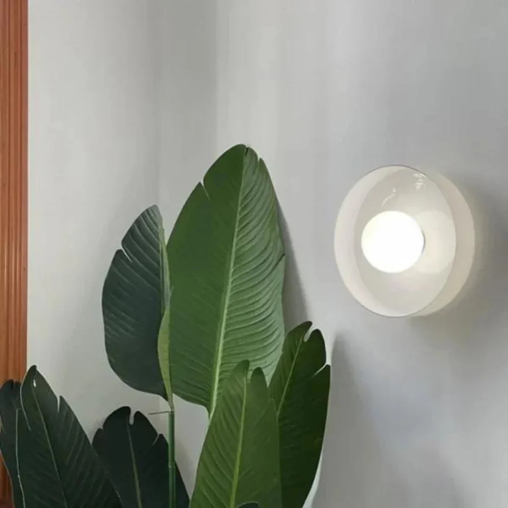 Nordic Glass Olive Disc Wand- & Plafondlamp LED 1-lamp