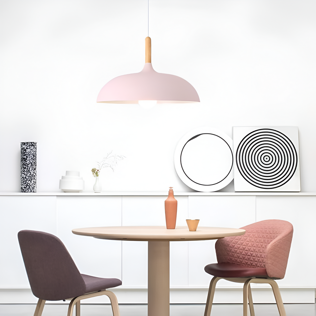 Noordse Stijl Houten IJzeren Kunst Hanglamp