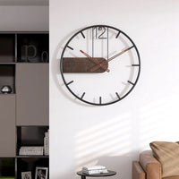 Horium Klok Grote Ronde Metalen Wandklok Voor Modern Interieur Met Elegante Touch