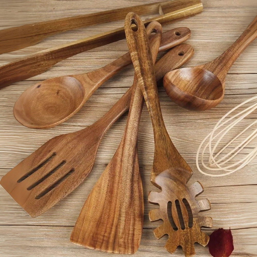 Premium Houten Keukengerei | 7 Sets