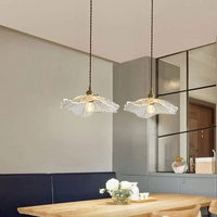 Myloq - Retro Lotus Glazen Hanglamp