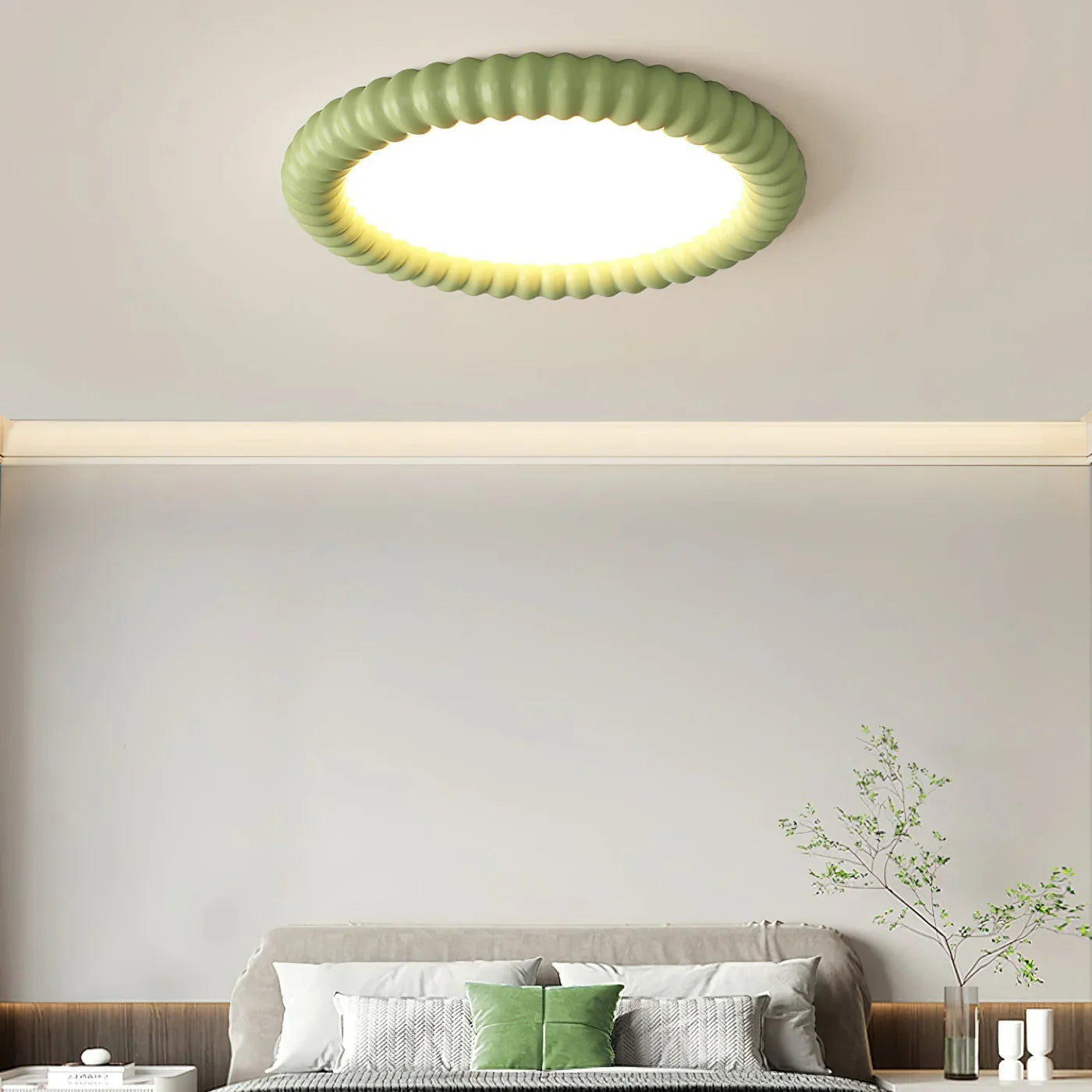 Moderne plafondlamp LED met decoratieve rand